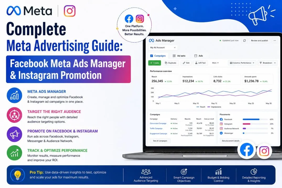 Complete Meta Advertising Guide: Facebook Meta Ads Manager & Instagram Promotion